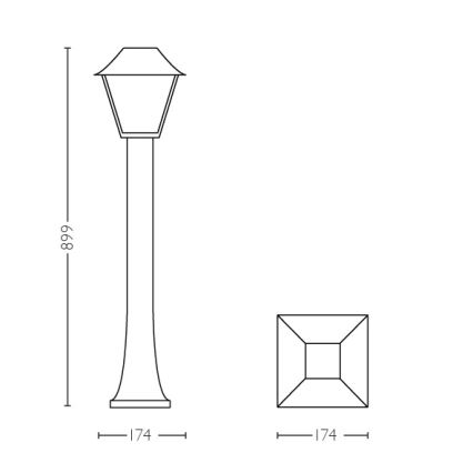 Philips - Vonkajšia lampa E27/60W/230V