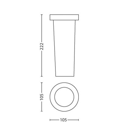 Philips 17074/47/16 - Vonkajšie nájazdové svietidlo MYGARDEN TIMBER 1xGU10/35W/230V