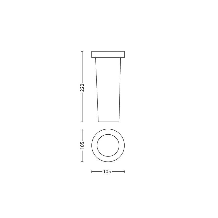 Philips 17074/47/16 - Vonkajšie nájazdové svietidlo MYGARDEN TIMBER 1xGU10/35W/230V