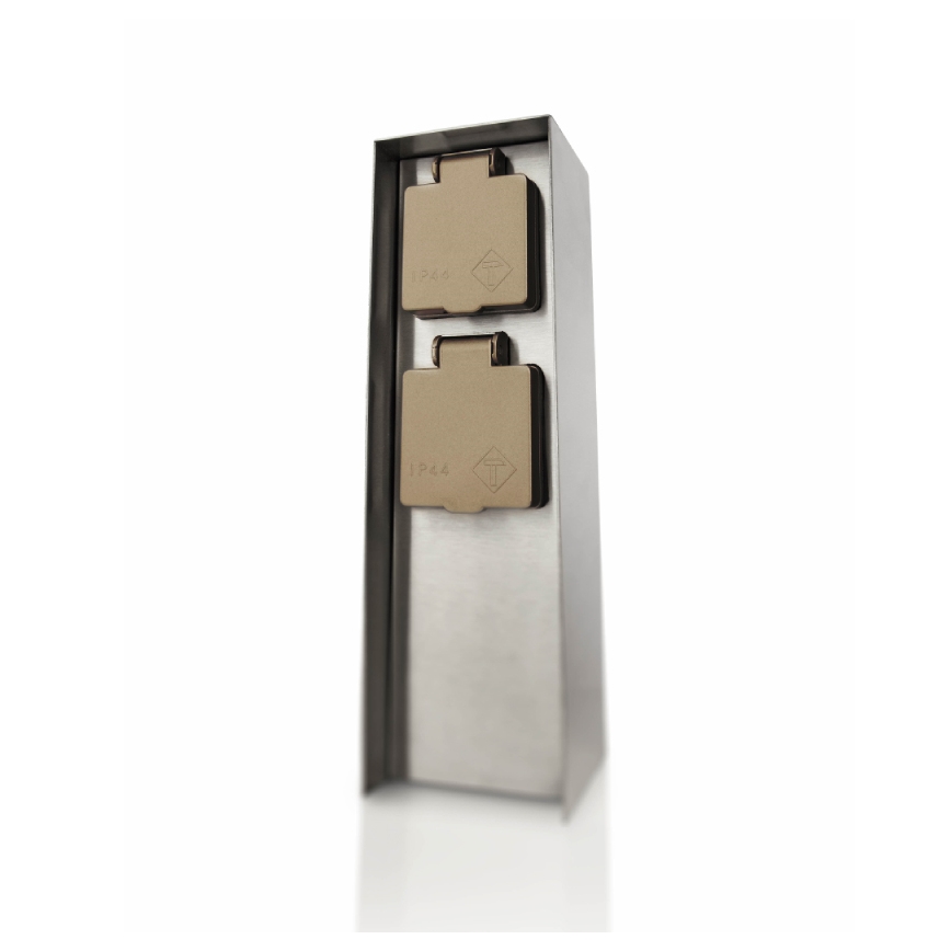 Philips 17108/47/16 - Vonkajší zásuvkový stĺpik MYGARDEN ROCK 230V IP44 SCHUKO