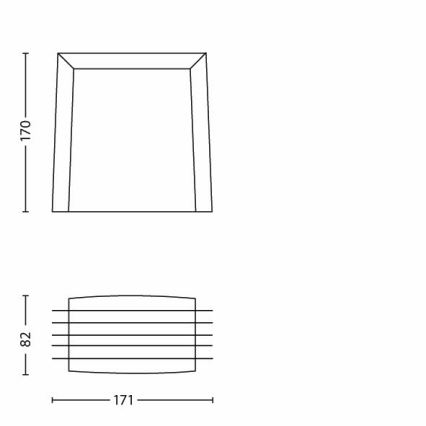 Philips 17182/93/16 - Vonkajšie nástenné svietidlo ECOMOODS SHADES 1xE27/15W/230V