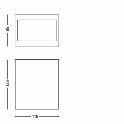 Philips 17209/47/16 - Vonkajšie nástenné svietidlo FLAGSTONE 3xLED/1W/230V
