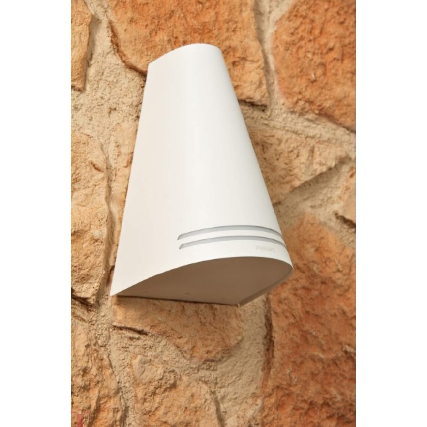Philips Massive 17226/31/16 - Venkovní nástěnné svítidlo ECOMOODS 1xE27/15W bílá