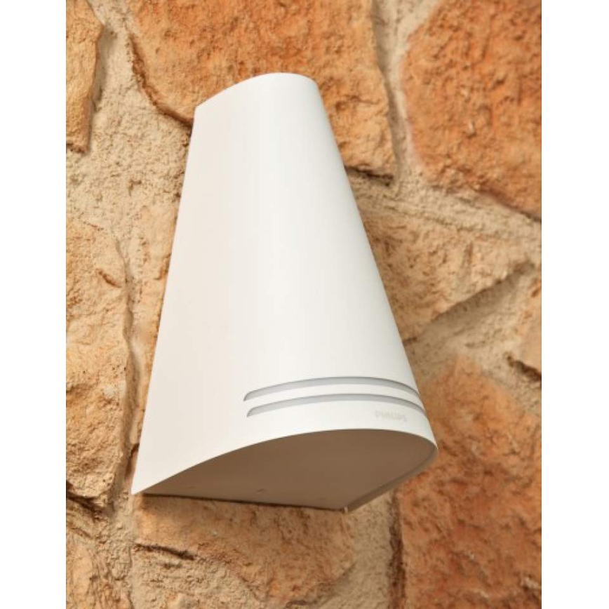 Philips Massive 17226/31/16 - Venkovní nástěnné svítidlo ECOMOODS 1xE27/15W bílá
