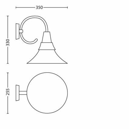 Philips 17258/45/16 - Vonkajšie nástenné svietidlo MYGARDEN FOWL 1xE27/20W/230V