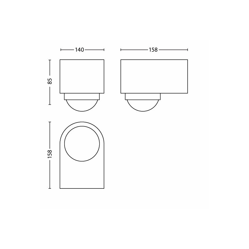 Philips 17266/87/16 - Vonkajší senzor pohybu MYGARDEN BLUESKY šedá IP44