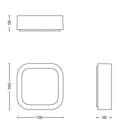 Philips - LED Vonkajšie stropné svietidlo 1xLED/3W/230V