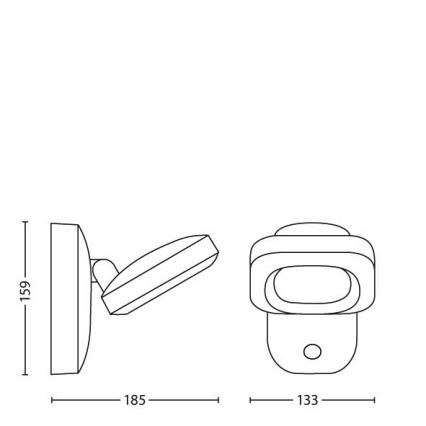 Philips 17276/87/16 - LED Vonkajšie nástenné svietidlo MY GARDEN CLOUD LED/3W/230V IP44