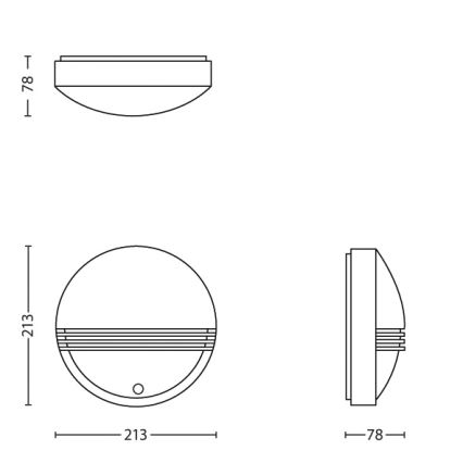 Philips - LED Vonkajšie nástenné svietidlo so senzorom 1xLED/6W/230V IP44