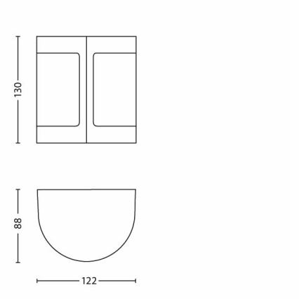 Philips - LED Vonkajšie nástenné svietidlo 1xLED/3W