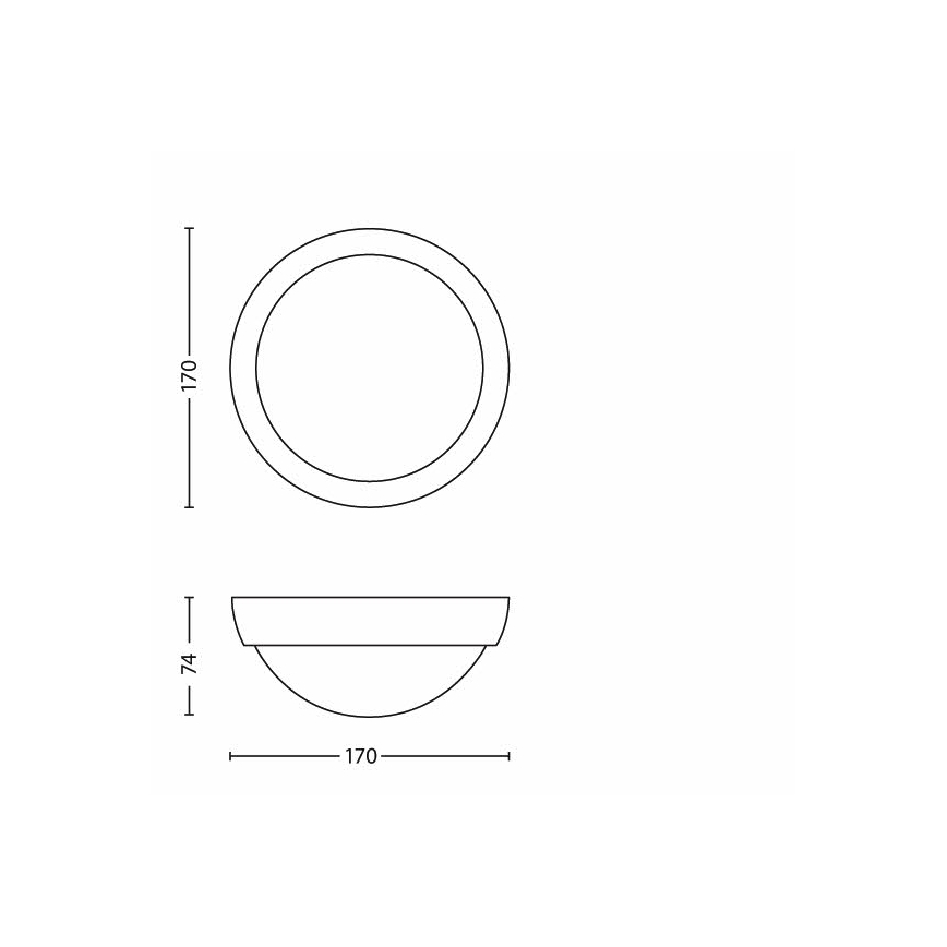 Philips - LED Vonkajšie svietidlo 1xLED/3,5W IP44