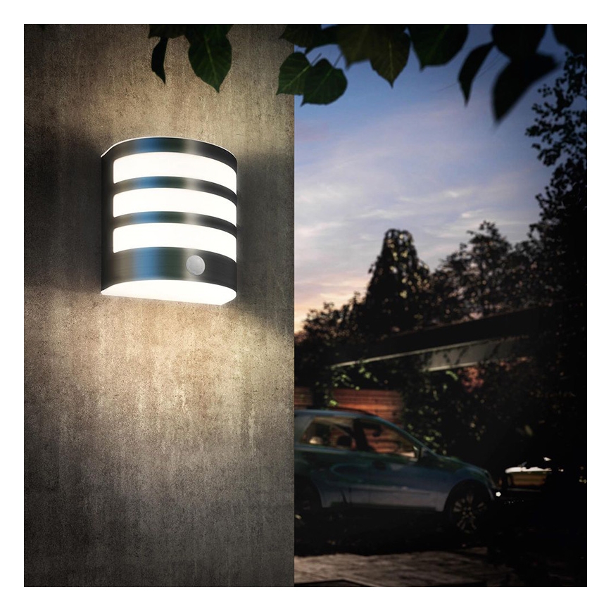 Philips 17315/47/16 - LED vonkajšie nástenné svietidlo s čidlom CALGARY 1xLED/3W/230V