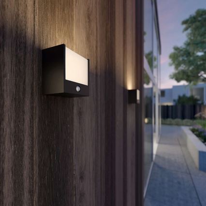 Philips 17317/30/16 - LED vonkajšie nástenné svietidlo s čidlom MYGARDEN MACAW 1xLED/3W/230V