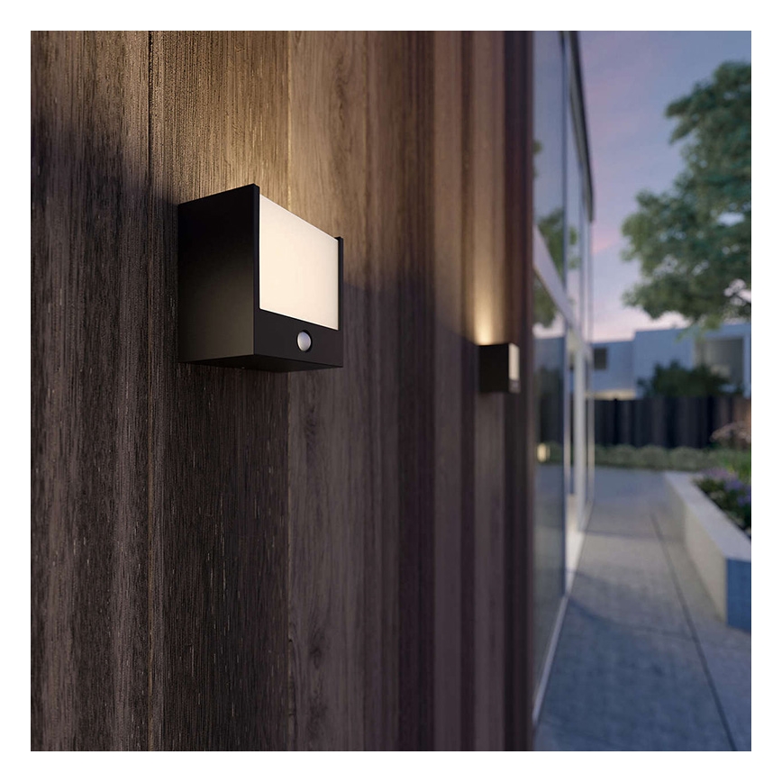 Philips 17317/30/16 - LED vonkajšie nástenné svietidlo s čidlom MYGARDEN MACAW 1xLED/3W/230V