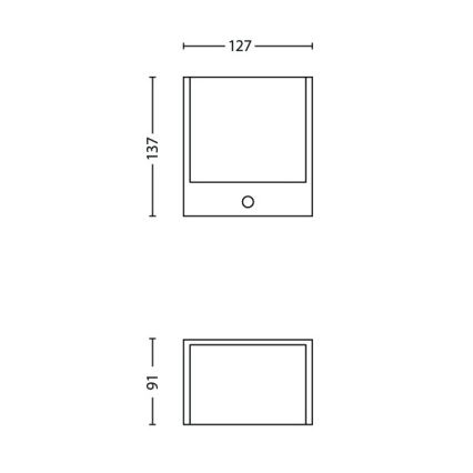 Philips - LED vonkajšie svietidlo s čidlom  1xLED/3,5W IP44