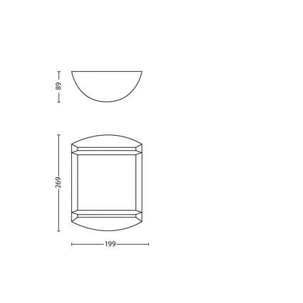 Philips - Vonkajšie nástenné svietidlo 1xLED/6W/230V IP44