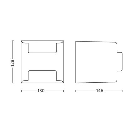 Philips - Vonkajšie svietidlo 2xLED/4,5W/230V IP44