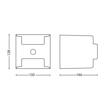 Philips - Vonkajšie senzorové svietidlo 2xLED/4,5W/230V IP44