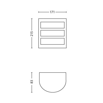 Philips - Vonkajšie nástenné svietidlo 1xLED/6W/230V IP44