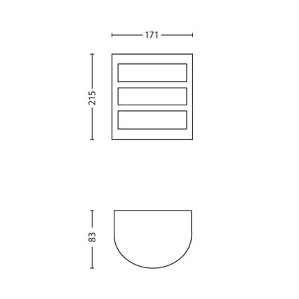 Philips - Vonkajšie nástenné svietidlo 1xLED/6W/230V