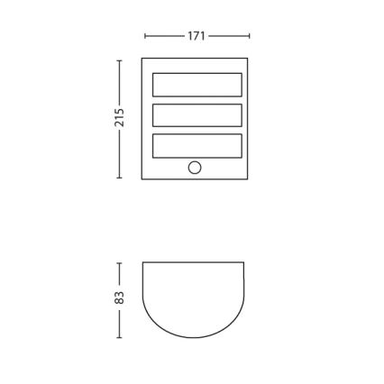 Philips - Vonkajšie senzorové svietidlo 1xLED/6W/230V IP44