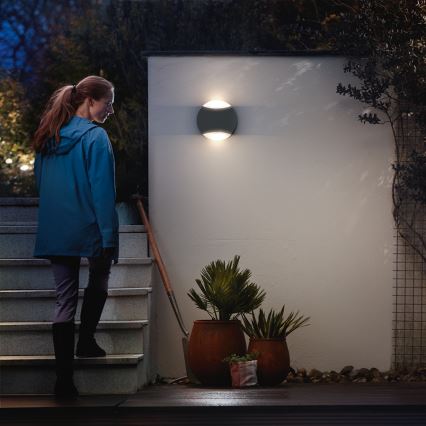 Philips 17338/93/PN - Vonkajšie nástenné svietidlo MYGARDEN LIMESTONE 2xGU10/5W