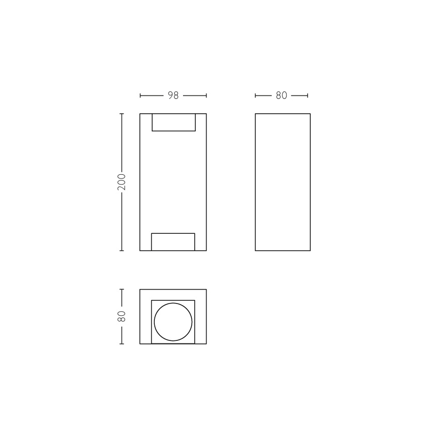 Philips - Vonkajšie nástenné svietidlo 2xGU10/5W/230V IP44
