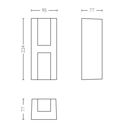 Philips - LED Vonkajšie nástenné svietidlo 2xLED/4,5W IP44