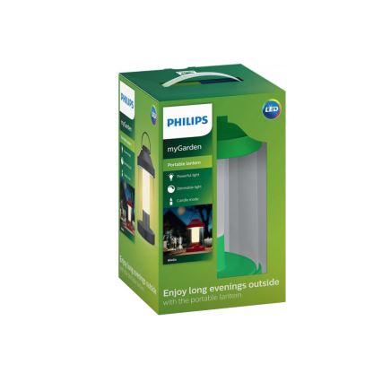 Philips 17360/33/P0 - LED Prenosná záhradná lampa ABELIA LED/3W/5V