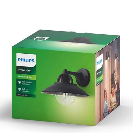 Philips 17381/30/PN - Vonkajšie nástenné svietidlo COMORANT 1xE27/42W/230V IP44