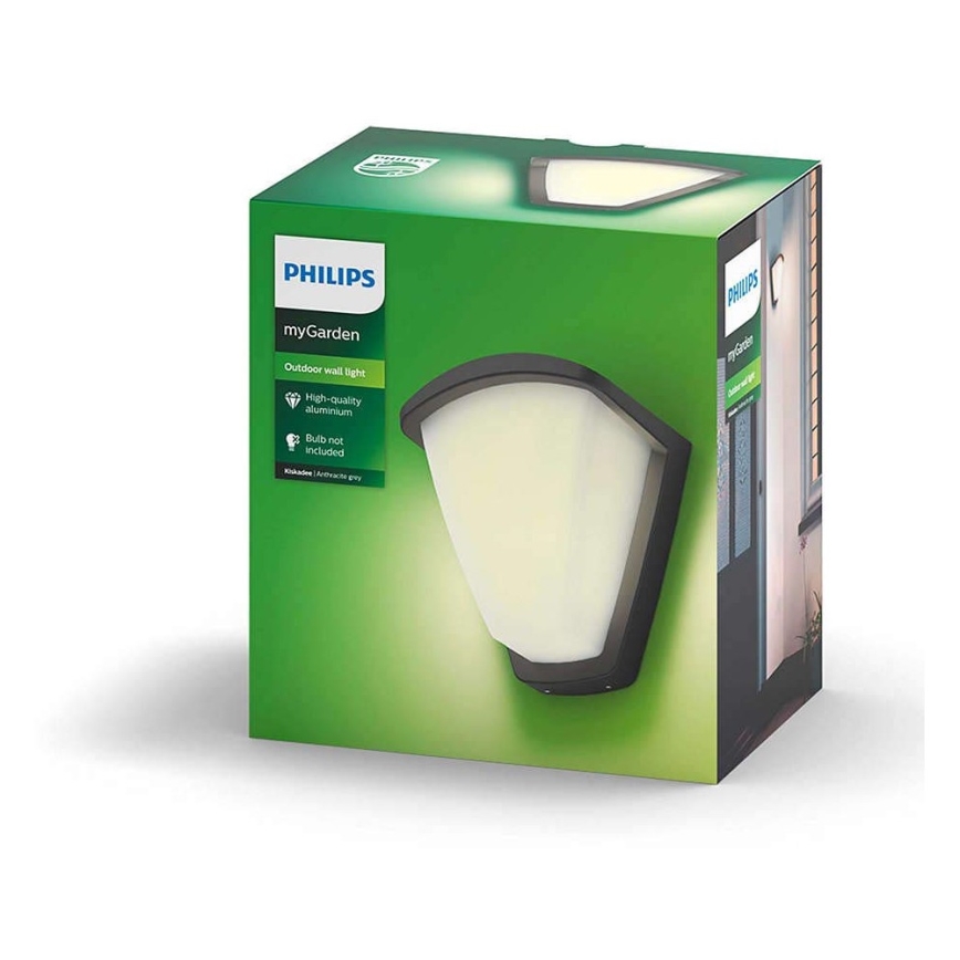 Philips 17383/93/PN - Vonkajšie nástenné svietidlo KISKADEE 1xE27/42W/230V IP44