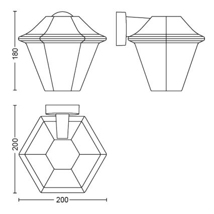 Philips - Vonkajšie nástenné svietidlo 1xE27/42W