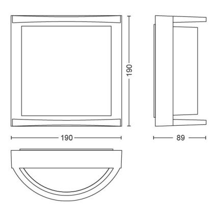 Philips - LED Vonkajšie nástenné svietidlo LED/12W IP44