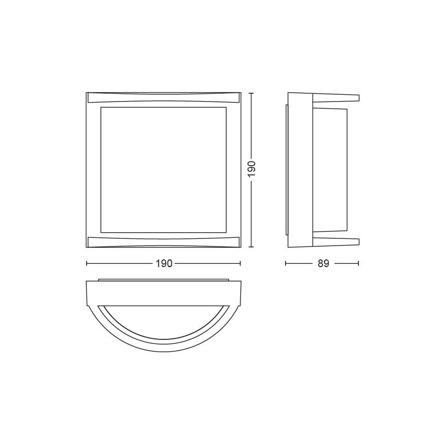 Philips - LED Vonkajšie nástenné svietidlo LED/12W IP44