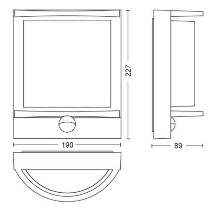 Philips - LED Vonkajšie nástenné svietidlo LED/12W IP44