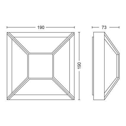 Philips - LED Vonkajšie nástenné svietidlo LED/12W IP44