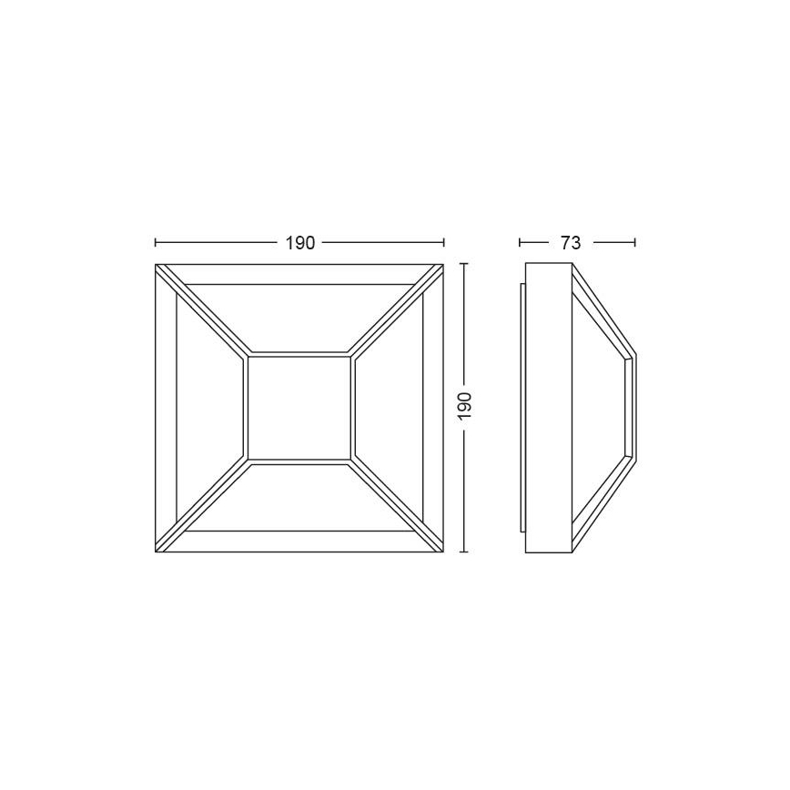 Philips - LED Vonkajšie nástenné svietidlo LED/12W IP44