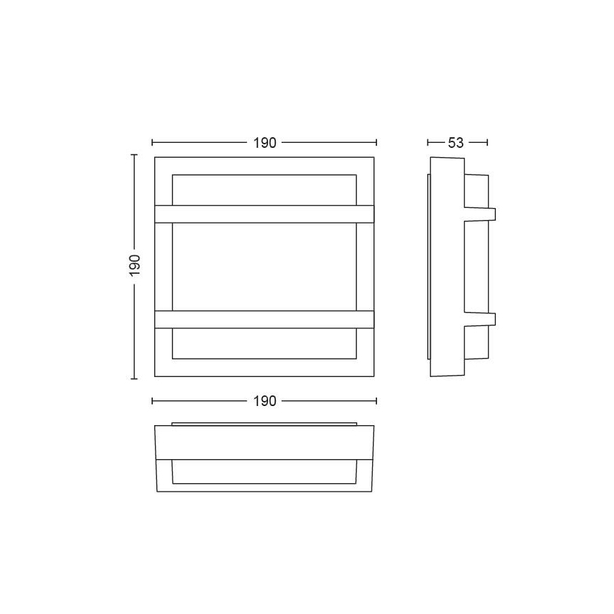 Philips - LED Vonkajšie nástenné svietidlo LED/12W IP44