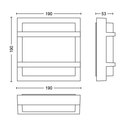 Philips - LED Vonkajšie nástenné svietidlo LED/12W IP44