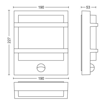 Philips - LED Vonkajšie nástenné svietidlo LED/12W IP44