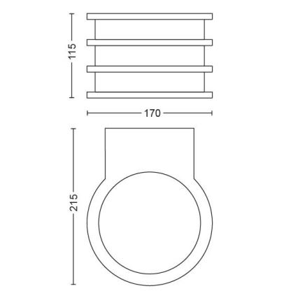 Philips - LED Stmievateľné vonkajšie nástenné svietidlo Hue LUCCA 1xE27/9,5W/230V IP44