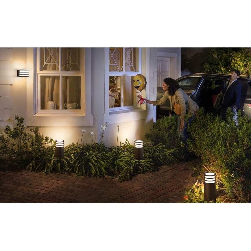 Philips 17403/93/P0 - LED Stmievateľná vonkajšia lampa HUE LUCCA 1xE27/9,5W/230V