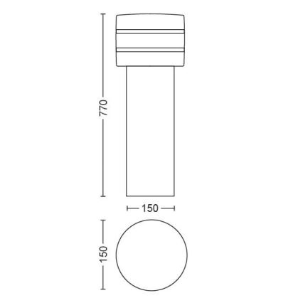 Philips - LED Stmievateľná vonkajšia lampa Hue TUAR 1xE27/9,5W/230V IP44