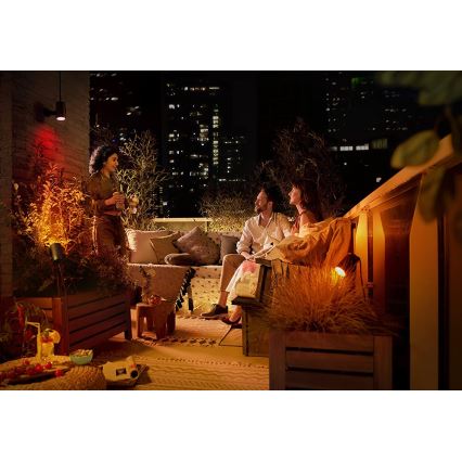 Philips 17414/30/P7 - SADA 3x LED RGB Stmievateľné vonkajšie bodové svietidlo HUE LILY 3xLED-RGB/8W/230V IP65