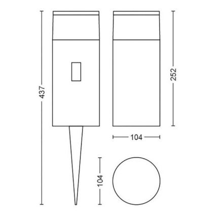 Philips - LED RGB Stmievateľná vonkajšia lampa Hue CALLA LED/8W/24V IP65