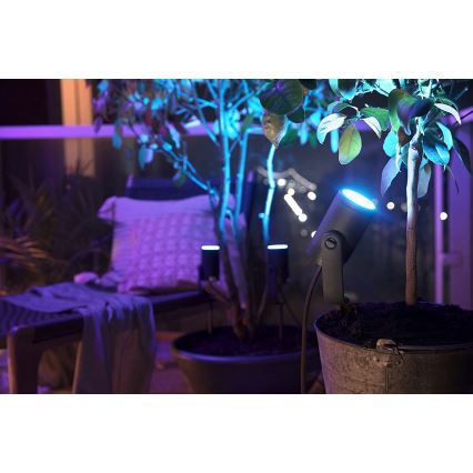 Philips - LED RGB Vonkajšie bodové svietidlo Hue LILY LED/8W/230V IP65