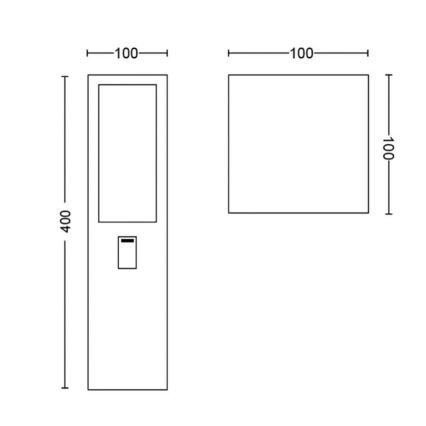 Philips 17431/30/P7 - LED RGB Vonkajšia lampa HUE IMPRESS LED/8W/230V IP44