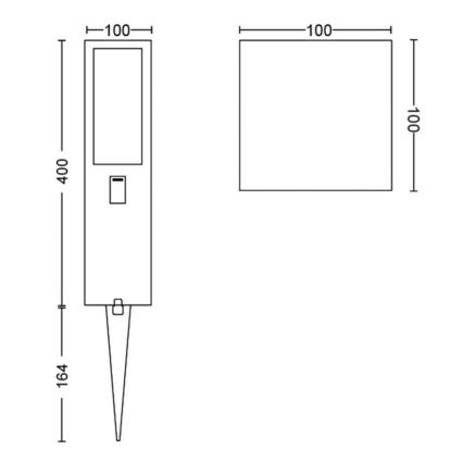 Philips 17434/30/P7 - LED RGB Vonkajšia lampa HUE IMPRESS LED/8W/230V IP44