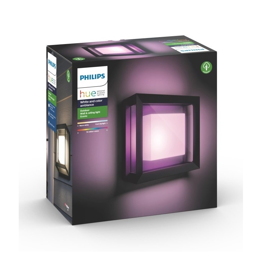 Philips 17438/30/P7 - LED RGB Vonkajšie nástenné svietidlo HUE ECONIC LED/15W/230V IP44