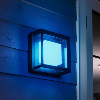 Philips 17438/30/P7 - LED RGB Vonkajšie nástenné svietidlo HUE ECONIC LED/15W/230V IP44